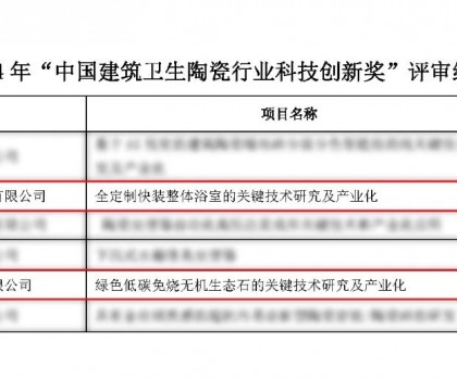 重磅！东鹏整装卫浴获科技进步一等奖！